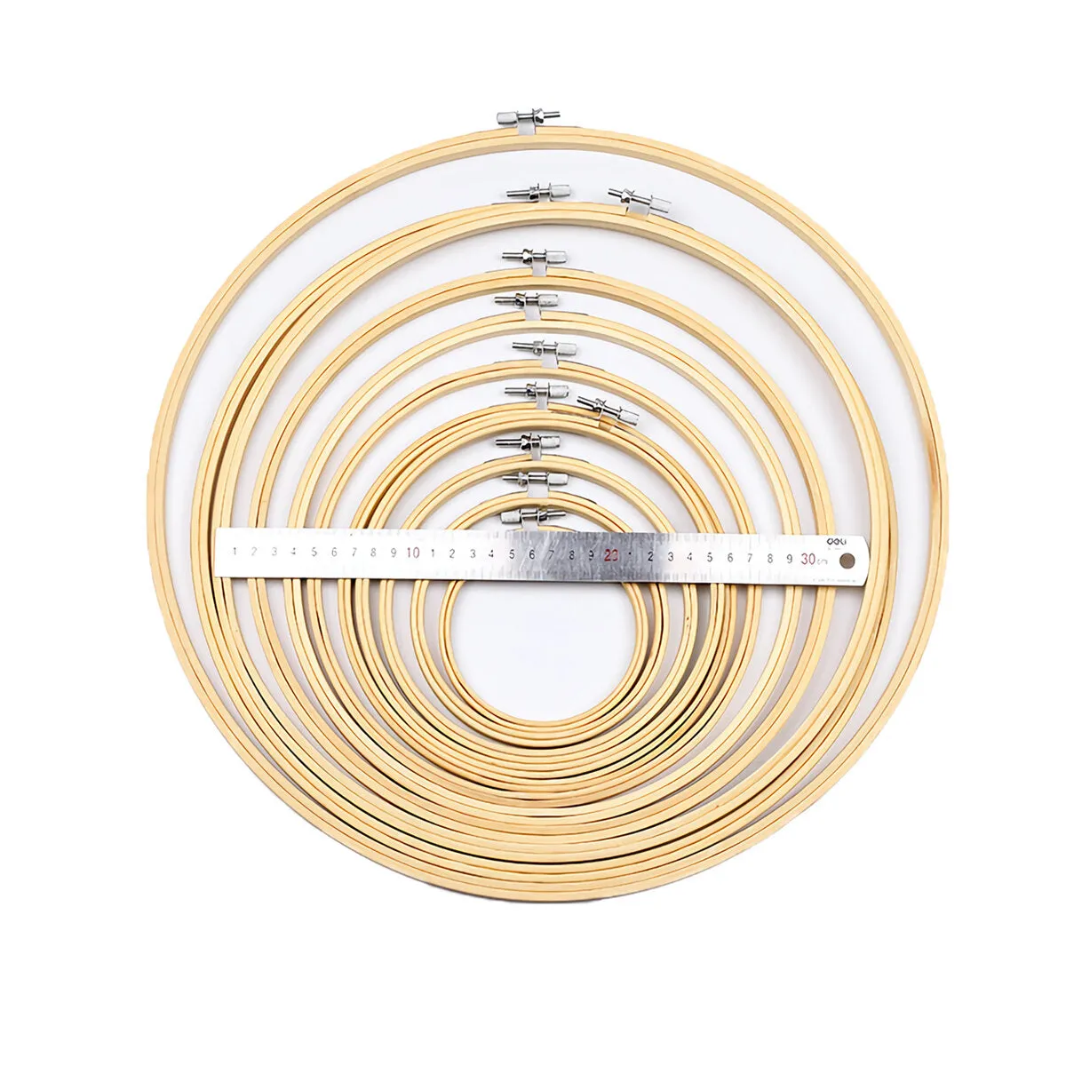 1 Piece Bamboo Embroidery Frame Hoop Cross Stitch Embroidery Ring Hand Sewing DIY Craft Handwork Accessories Sewing Needlework Tools