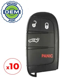10 x 2011-2018 Chrysler Dodge / 4-Button Smart Key / PN: 56046758AA / M3N40821302 (OEM Recase)