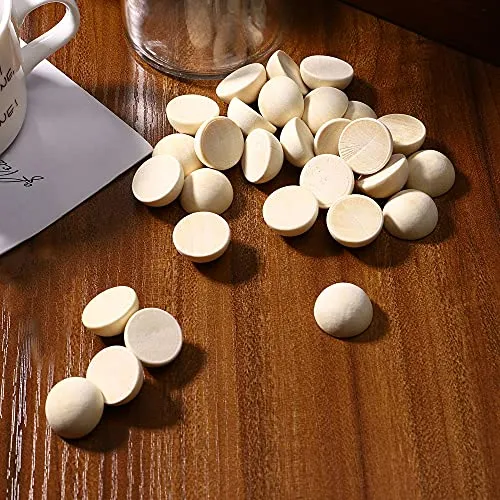 100pcs Half Wood Balls Unfinished Natural Half Ball Split Wood Balls for DIY Projects, Kids Arts and Craft Supplies (20mm)