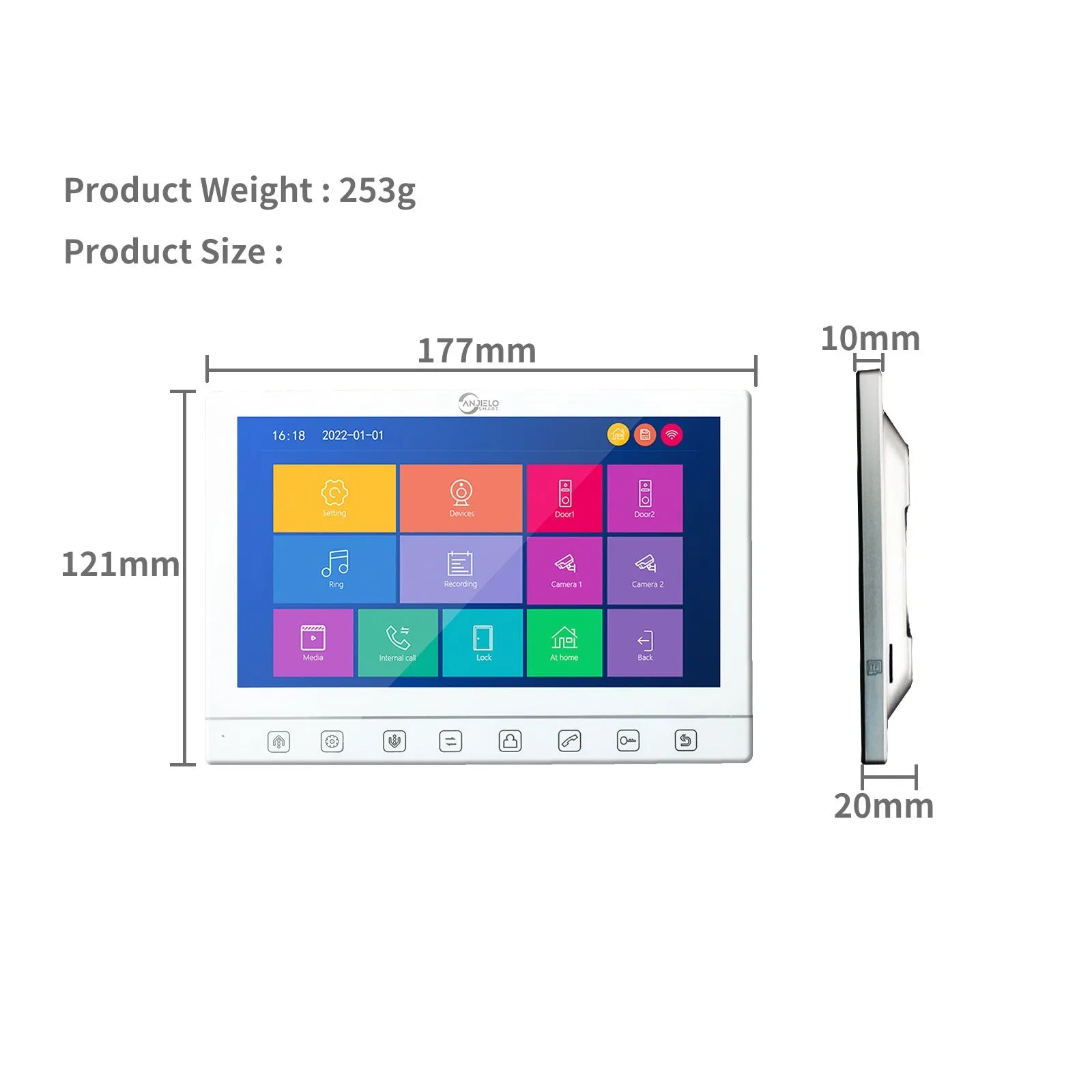 1080P WIFI Video Intercom 7 inch Monitor For Home Residencial Video Doorbell Camera Tuya Video Intercoms For Apartment Villa Home
