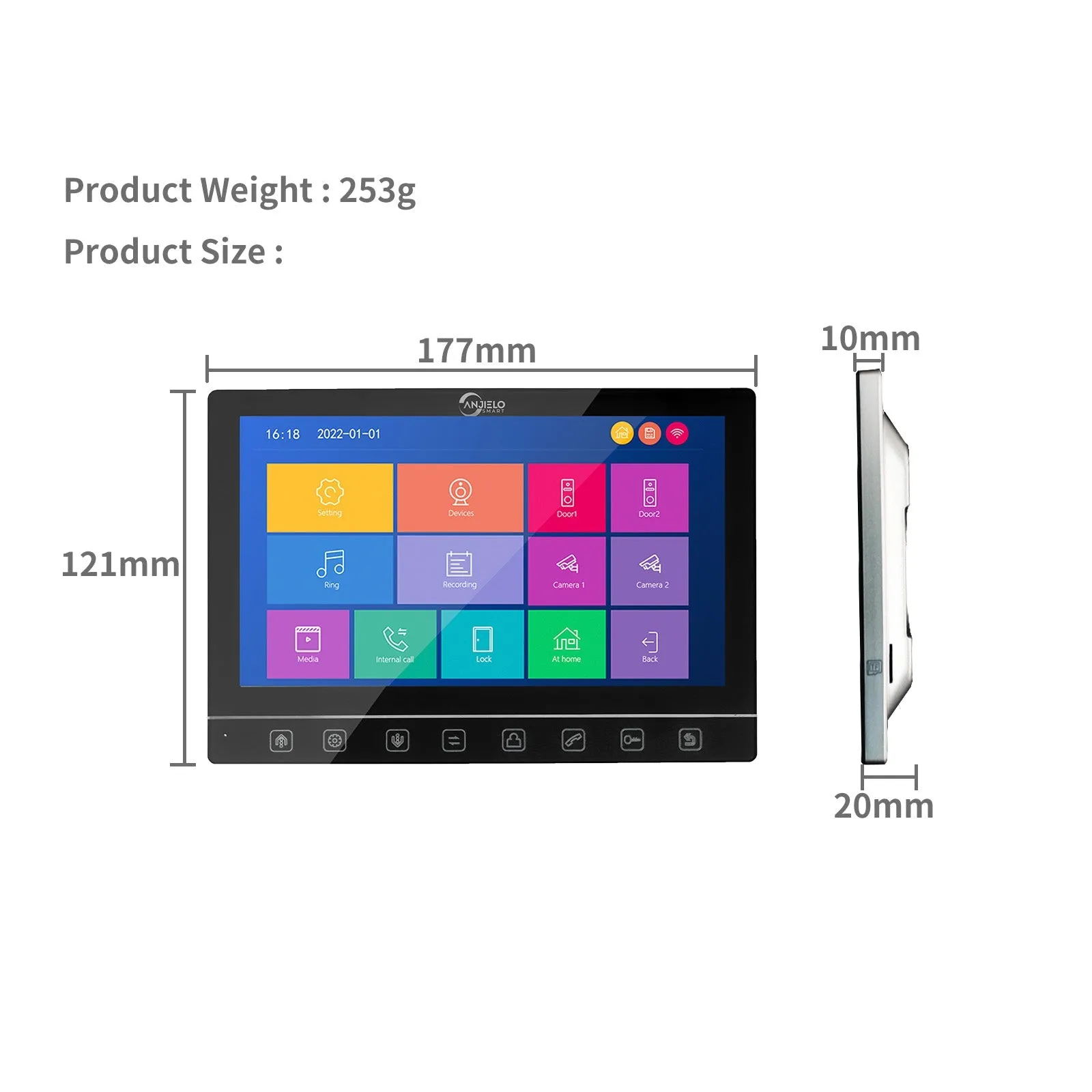 1080P WIFI Video Intercom 7 inch Monitor For Home Residencial Video Doorbell Camera Tuya Video Intercoms For Apartment Villa Home