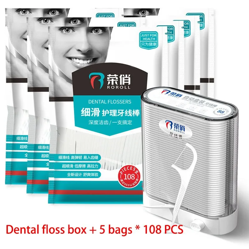 10/88/108PCS Dental Flosser Picks Teeth Stick Tooth Clean Oral cleaning Care Disposable floss thread Toothpicks Portable Box 0ral irrigator