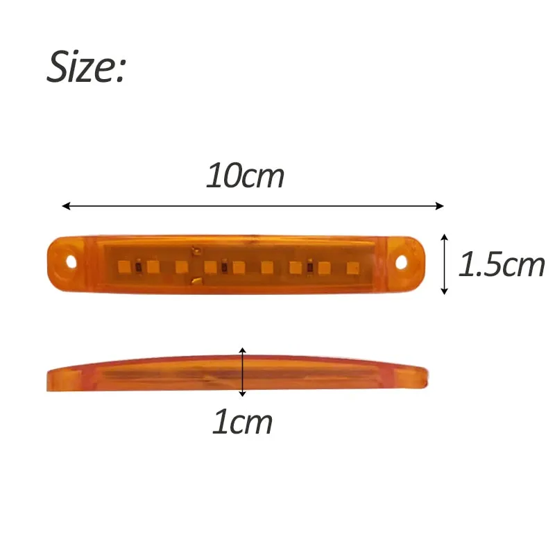 10PCS 9 SMD Light Oval Clearance Trailer 24V Truck Lorry Caravan Camion LED Side Marker Indicator Lamp 12V Luces Remolque