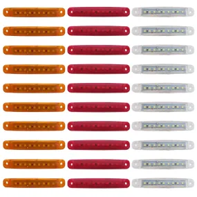 10PCS 9 SMD Light Oval Clearance Trailer 24V Truck Lorry Caravan Camion LED Side Marker Indicator Lamp 12V Luces Remolque