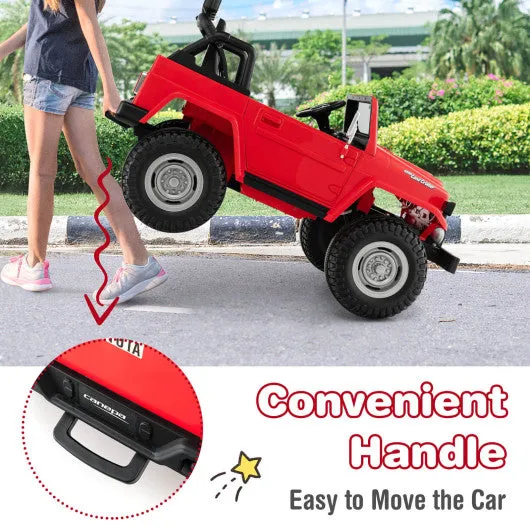 12V 2-Seat Licensed Kids Ride On Toyota FJ40 Car with 2.4G Remote Control-Red