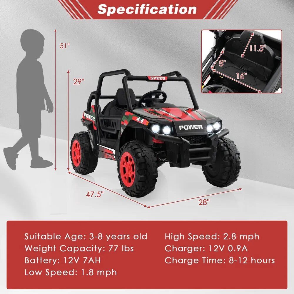 12V Kids Ride On RC UTV Electric Off-Road Truck