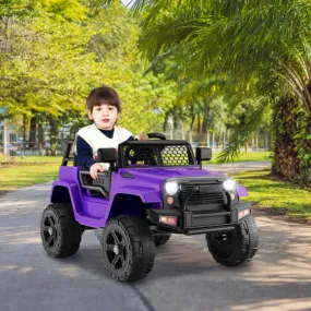 12V Kids Ride On Truck with Remote Control and Headlights-Red
