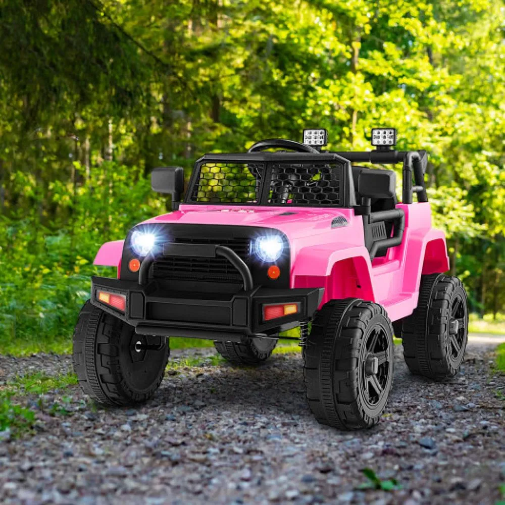 12V Kids Ride On Truck with Remote Control and Headlights-Red