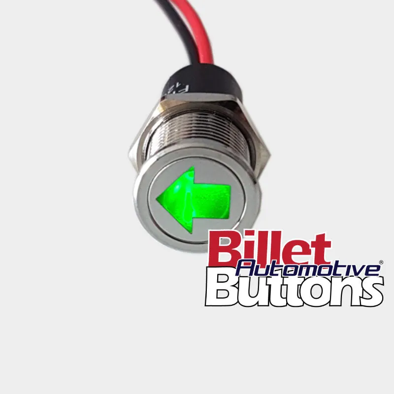 14mm 'INDICATOR TURN SYMBOL' LED Pilot Light Small Compact 12V Arrows