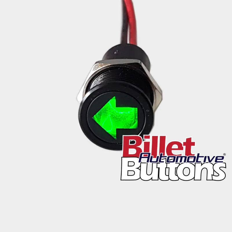 14mm 'INDICATOR TURN SYMBOL' LED Pilot Light Small Compact 12V Arrows