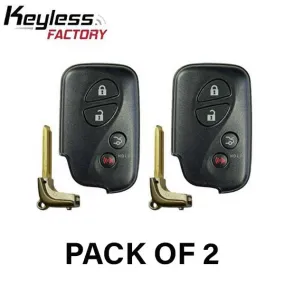 2 x 2005-2009 Lexus / 4-Button Smart Key / PN: 89904-30270 / HYQ14AAB (0140 Board) (AFTERMARKET) (Bundle of 2)