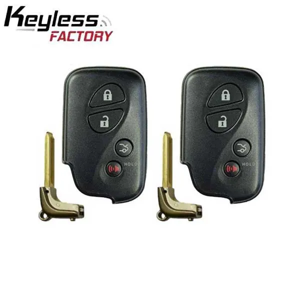 2 x 2005-2009 Lexus / 4-Button Smart Key / PN: 89904-30270 / HYQ14AAB (0140 Board) (AFTERMARKET) (Bundle of 2)