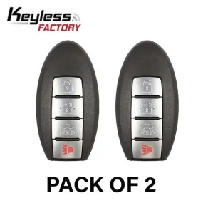 2 x 2007-2012 Nissan Maxima / Sentra / 4-Button Smart Key / PN: 285E3-EW81D / CWTWBU735 (AFTERMARKET) (Bundle of 2)