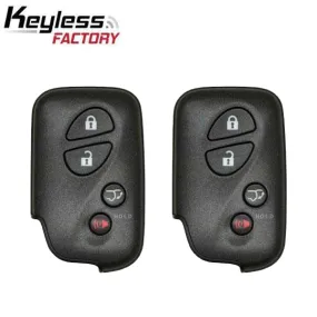 2 x 2008-2016 Lexus LX570 / RX350 / 4-Button Smart Key w/ Hatch / PN: 89904-60A00 / HYQ14AEM (AFTERMARKET) (Pack Of 2)