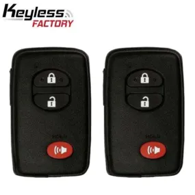 2 x 2010-2012 Toyota RAV4 / 3-Button Smart Key / PN: 89904-0R060 / HYQ14AEM (AFTERMARKET) (Pack Of 2)