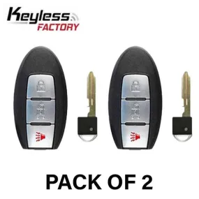 2 x 2011-2018 Nissan / 3-Button Smart Key / PN: 285E3-1KM0D / CWTWB1U808 (AFTERMARKET) (Bundle of 2)