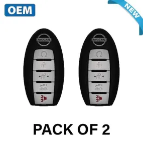 2 x 2013 - 2015 Nissan Altima Maxima / 5-Button Prox Smart Key / PN: 285E3-9HP5B / KR5S180144014 (OEM) (Bundle of 2)