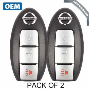 2 x 2013-2016 Nissan Pathfinder / 3-Button Prox Smart Key / PN: 285E3-3KL4A / KR5S180144014 (OEM Refurb) (Bundle of 2)