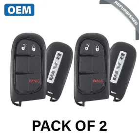 2 x 2013-2018 Dodge Ram / 3-Button Smart Key / PN: 56046954AG / GQ4-54T (OEM Refurb) (Bundle of 2)