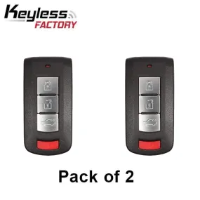 2 x 2016-2020 Mitsubishi Mirage G4 / 4-Button Smart Key / PN: 8637B424 / OUC003M (AFTERMARKET) (Pack of 2)
