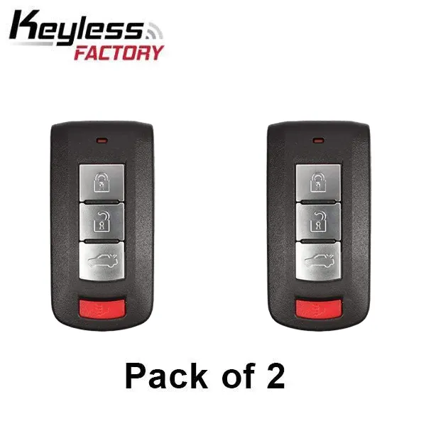 2 x 2016-2020 Mitsubishi Mirage G4 / 4-Button Smart Key / PN: 8637B424 / OUC003M (AFTERMARKET) (Pack of 2)