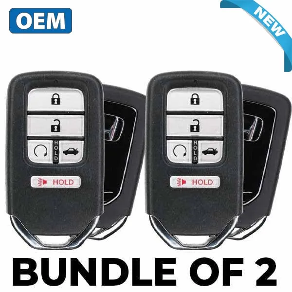 2 x 2016-2021 Honda Civic / 5-Button Smart Key / PN: 72147-TBA-A11 / KR5V2X (OEM) (BUNDLE OF 2)