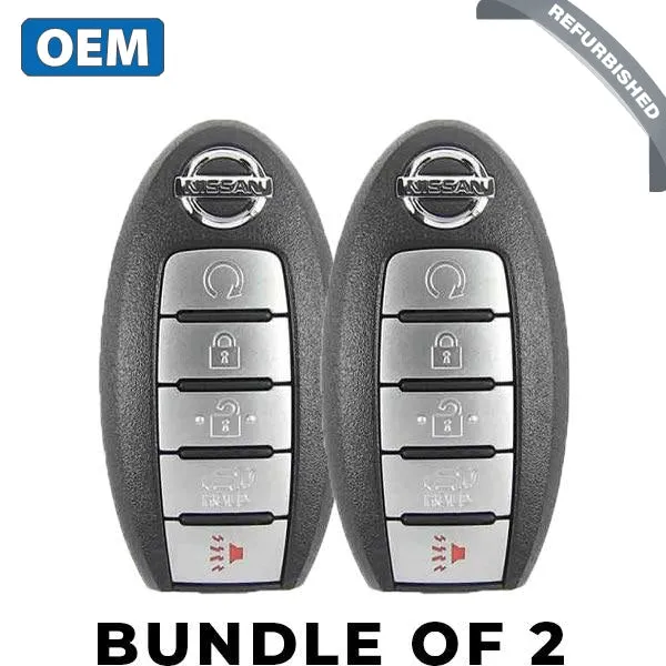 2 x 2017-2020 Nissan Armada / 5-Button Smart Key / PN: 285E3-1LB5A / CWTWB1G744 (Bundle of 2)