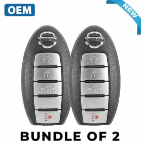 2 x 2017-2020 Nissan Rogue / 5-Button Smart Key / 285E3-6FL7B / KR5S180144106 (OEM) (Bundle of 2)