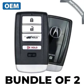 2 x 2019-2020 Acura RDX / 4-Button Smart Key / 72147-TJB-A01 / KR5T21 / Driver 1 (BUNDLE OF 2)