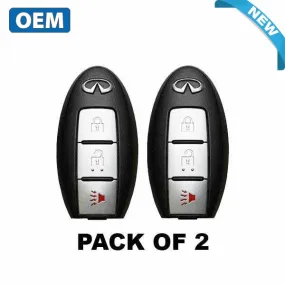2 x Infiniti 2008-2017 / 3-Button Prox Smart Key / PN: 285E3-1BA7A / KR55WW49622 (OEM) (Bundle of 2)