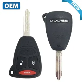 2005-2011 Dodge Dakota / 3-Button Remote Head Key / PN: 05183348AA / KOBDT04A (Non-Transponder) (OEM)