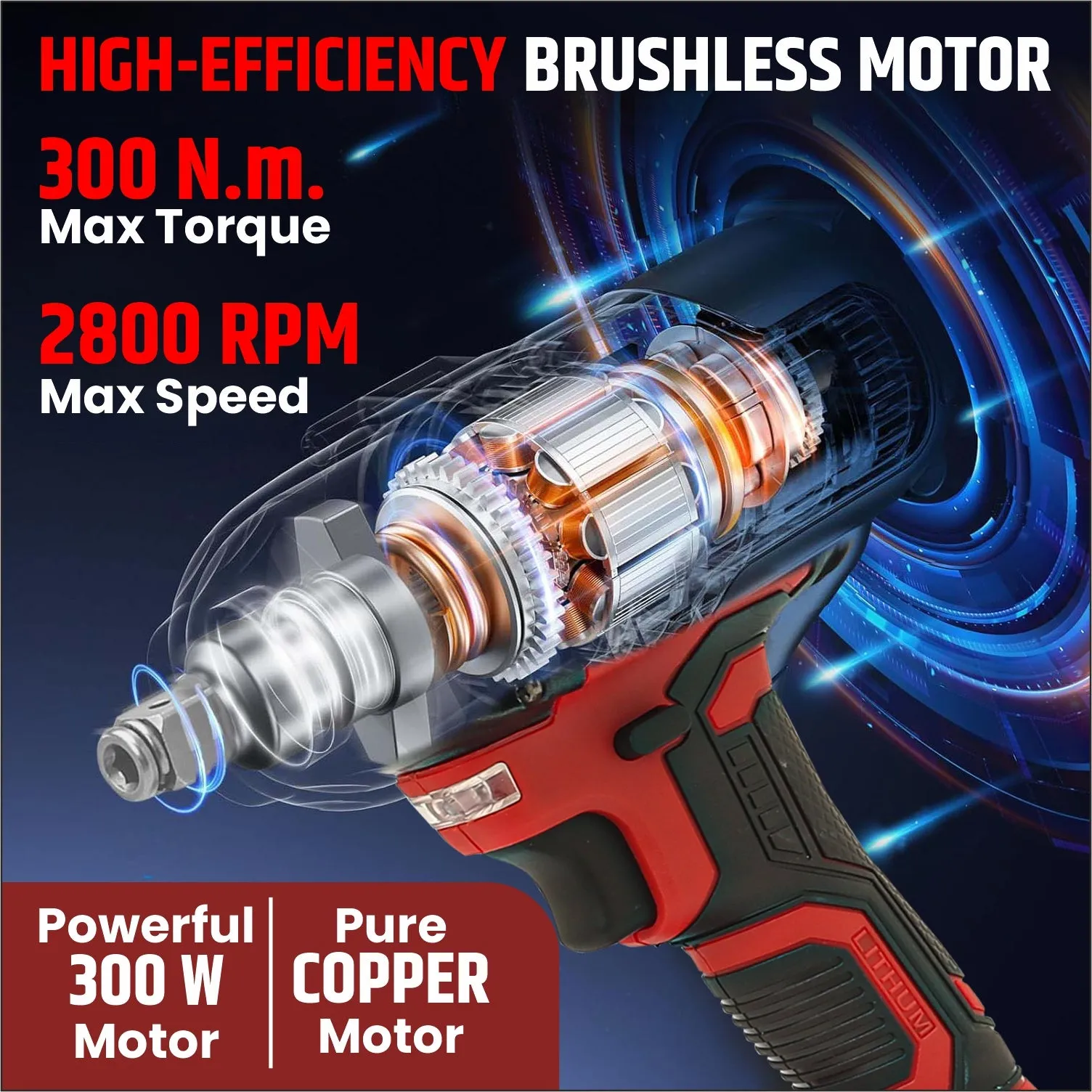 21V 300Nm Brushless Cordless Impact Wrench CIW2145