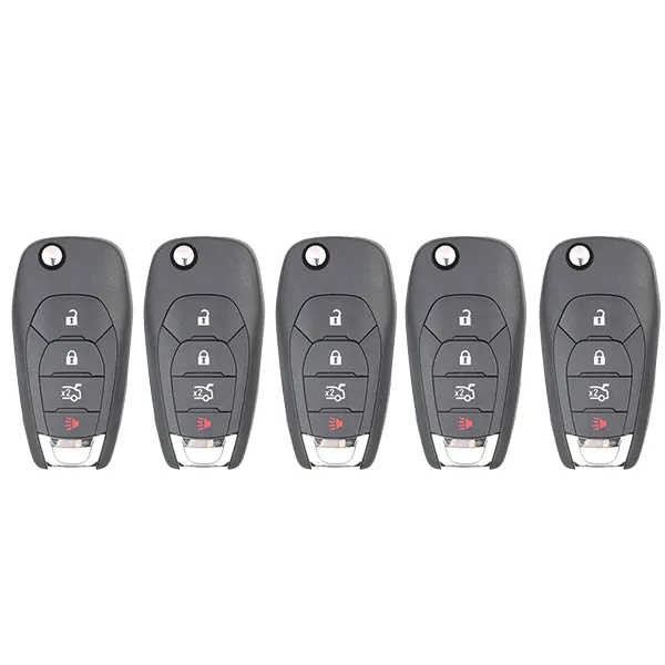 5 x 2016-2019 Chevrolet Cruze / 4-Button Flip Key / PN: 13514135 / LXP-T004 / 433 MHz / XL8 (AFTERMARKET) (BUNDLE OF 5)