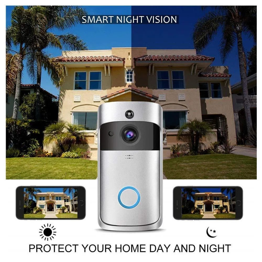 720P HD Night Vision Wireless Home Security Video Doorbell Alarm Smart WIFI Wireless Two Way Intercom Doorbell With Responser