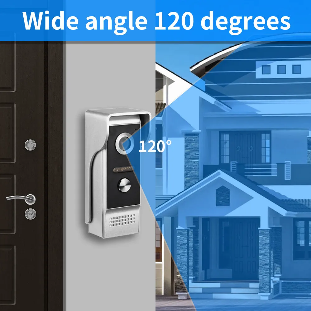 7INCH Wired Video door phone 4 Wire intercom Home Security access control system Doorbell Camera Video intercom for villa
