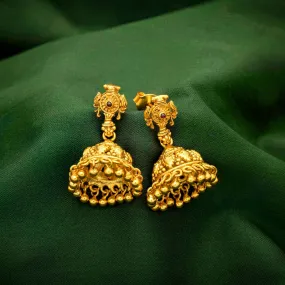 92.5 Silver chakra balaji  Jhumka  With Gold Polish