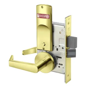 Accentra (formerly Yale)  AUR 8802FL Privacy, Bedroom, or Bath Mortise Lock with Double Indicator Inside/Outside, Augusta Lever, Standard Rose