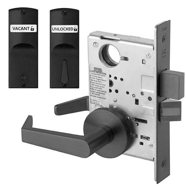 Accentra (formerly Yale)  AUR 8802FL Privacy, Bedroom, or Bath Mortise Lock with Double Indicator Inside/Outside, Augusta Lever, Standard Rose