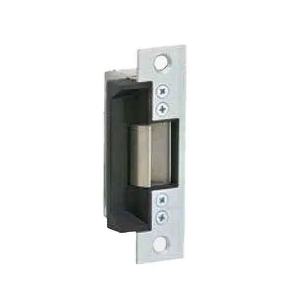 Adams Rite - 7140 - Electric Strike for Adams Rite & Cylindrical Locks -  Anodized Aluminum - Fail Secure -  1-1/4" x 4-7/8"  Flat Square Plate - 12VDC