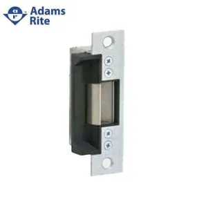 Adams Rite - 7140 - Electric Strike for Adams Rite & Cylindrical Locks -  Anodized Aluminum - Fail Secure -  1-1/4" x 4-7/8"  Flat Square Plate - 12VDC