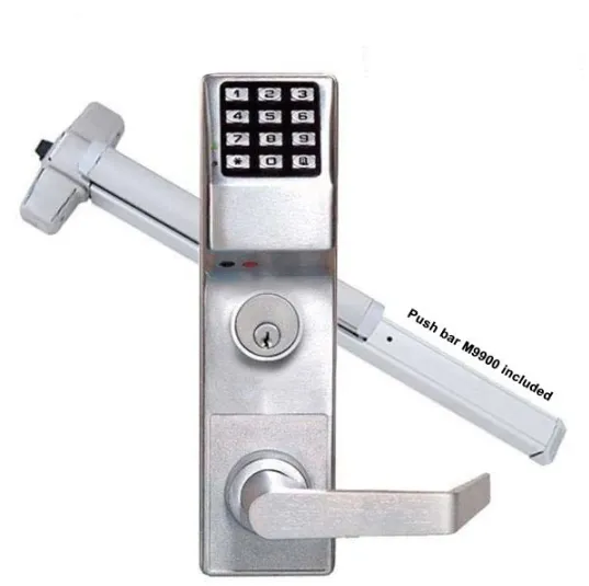 Alarm Lock Trilogy - ETDLS1G - Keypad Digital Lock w/ Audit Trail - for M9900 Panic Exit Bar - 26D - Satin Chrome