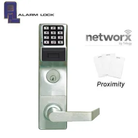 Alarm Lock Trilogy - PDL6600 - Digital Mortise Lever Lock Keyless Prox / Pin Lock Straight - Networx - Classroom - (RH ) - 26D - Satin Chrome