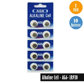 Alkaline Cell-AG6, LR920 1 Pack 10 Batteries, Available for bulk order