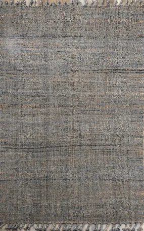 Alma Grey Jute Handwoven Panja Dhurrie