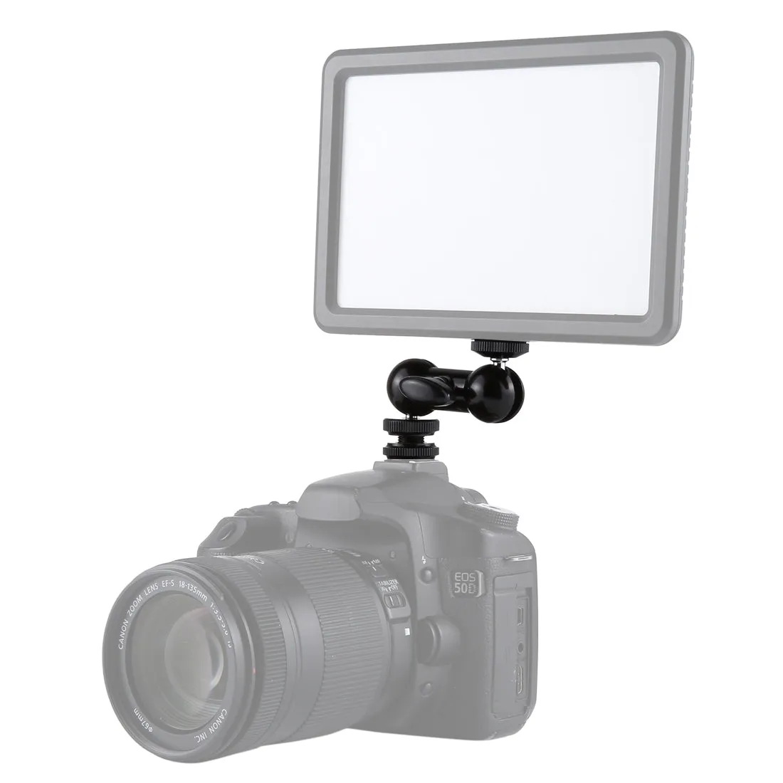 AMZER Flash Hot Shoe Swivel Ball Head 1/4 inch Tripod Screw Magic Arm with Lock