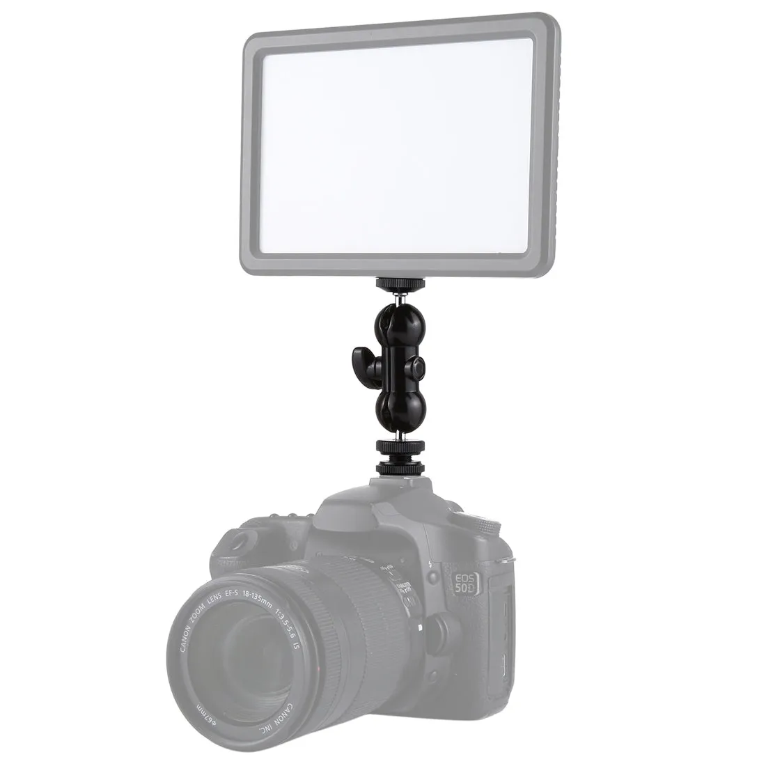 AMZER Flash Hot Shoe Swivel Ball Head 1/4 inch Tripod Screw Magic Arm with Lock