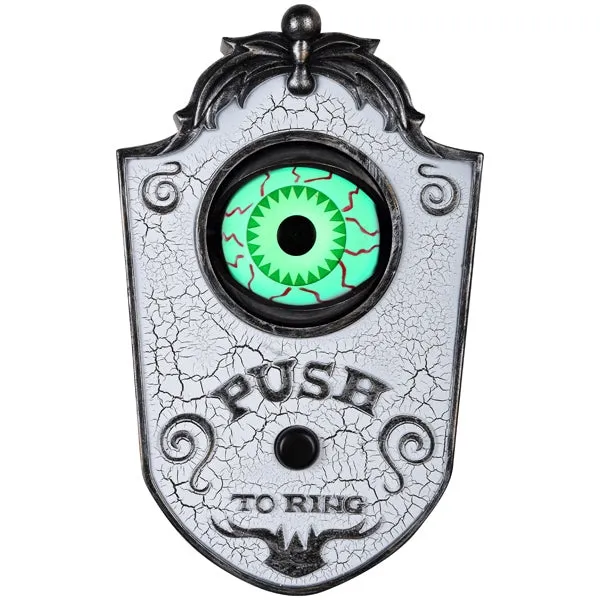 Animated Eyeball Doorbell - Aged White