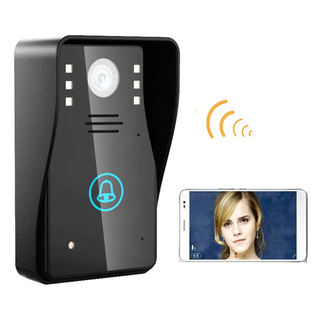 Anjielosmart HD 720P Wireless Doorbell Viewer Video Intercom System Night Vision Waterproof Support Remote Control  Unlock