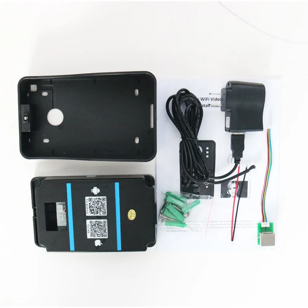 Anjielosmart HD 720P Wireless Doorbell Viewer Video Intercom System Night Vision Waterproof Support Remote Control  Unlock