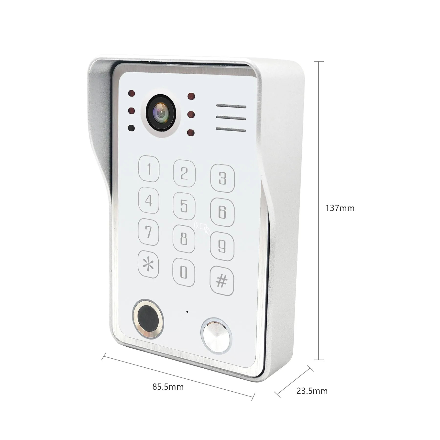 AnjieloSmart  Video DoorPhone DoorBell Waterproof Wide Angle Lens with RFID Card Passcode and fingerprint unlock